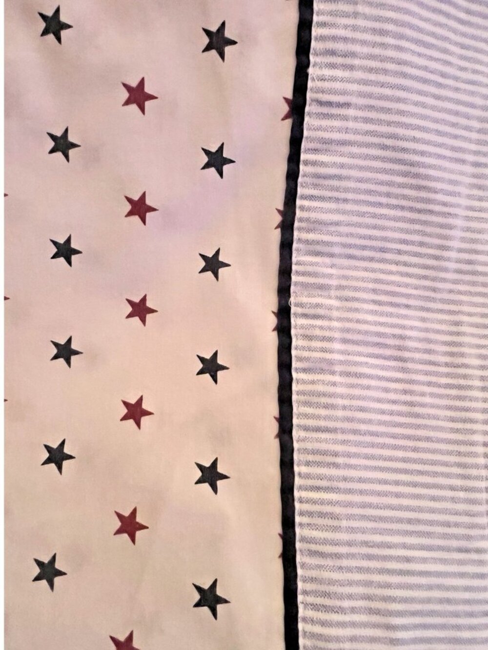 Tommy Hilfiger Twin EX Long Flat Sheet 100% Cotton Red White Blue Stars Stripes
